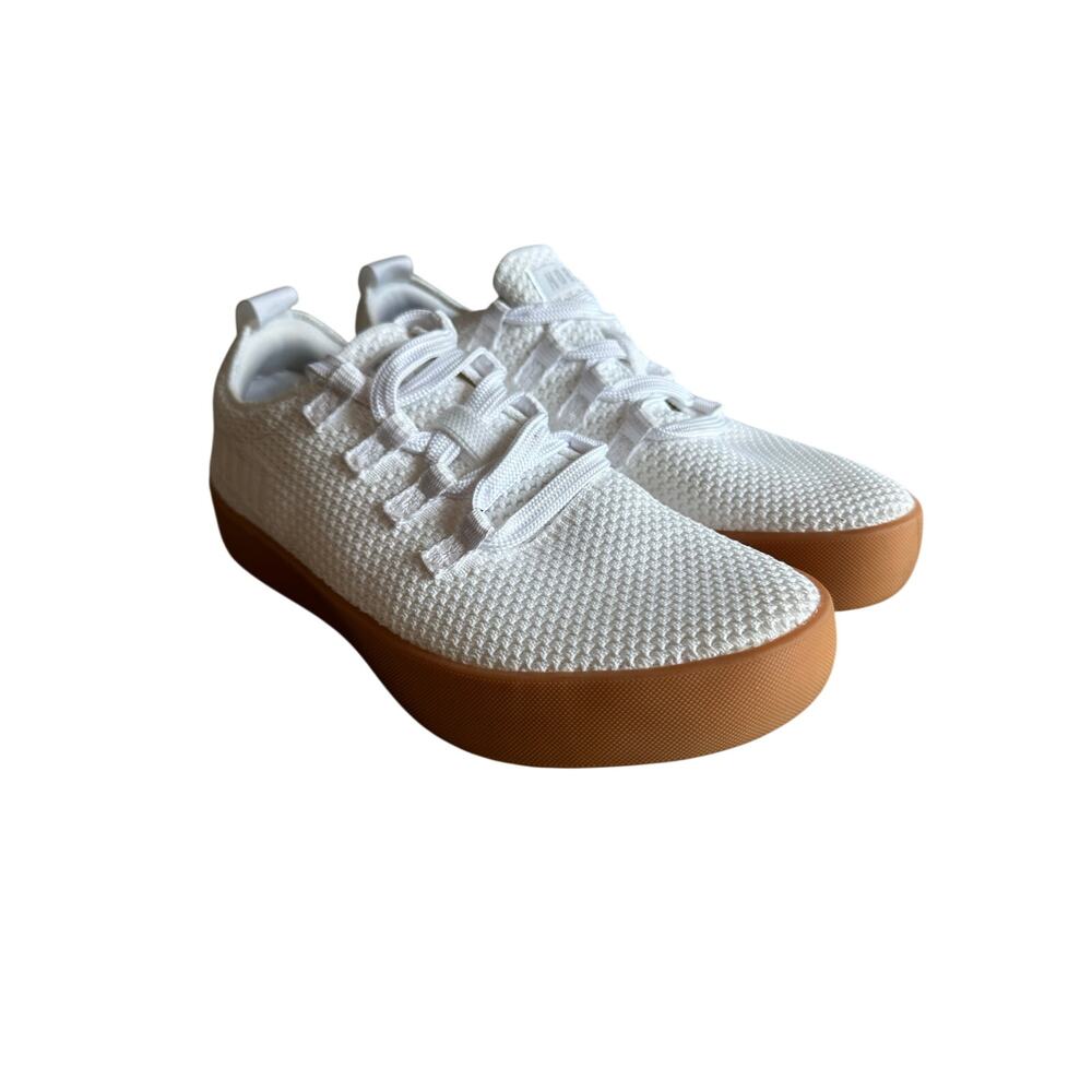 NOBULL Recs Knit Trainer White Gum Sole Low Top Sneaker Shoe 8